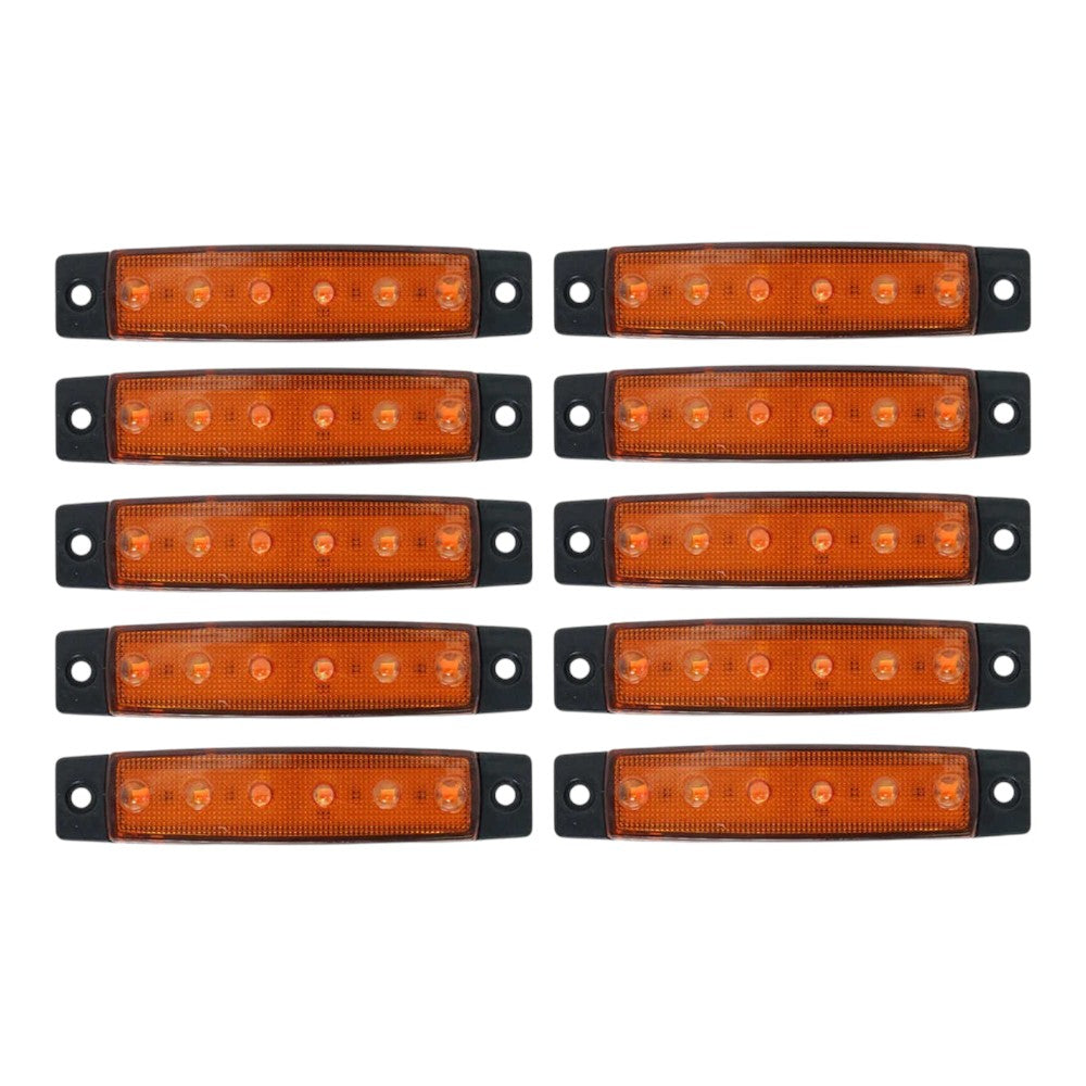10PCS LED Side Marker Lights – Amber – To Fit Trailers, Trucks, ATVs, RVs