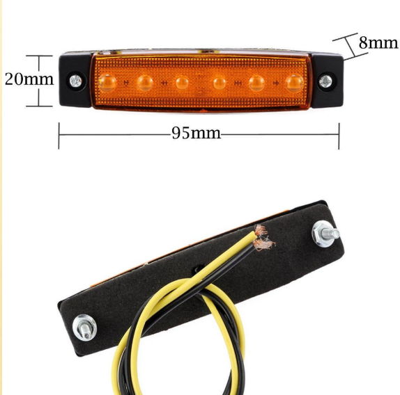 10PCS LED Side Marker Lights – Amber – To Fit Trailers, Trucks, ATVs, RVs 3