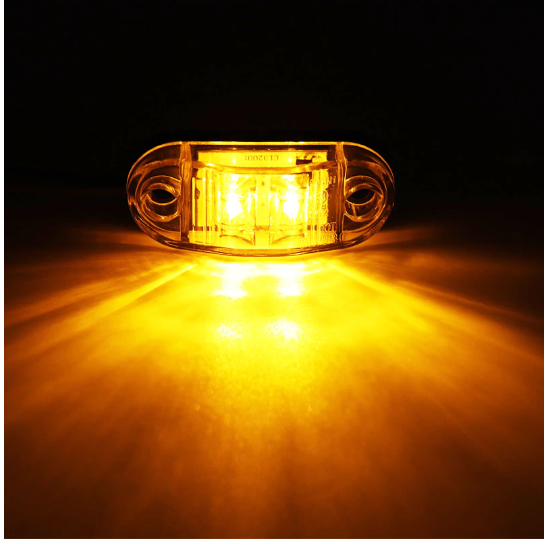 10PCS LED Side Marker Lights – Amber – To Fit Trucks, Trailers, Caravans – 12V / 24V 3