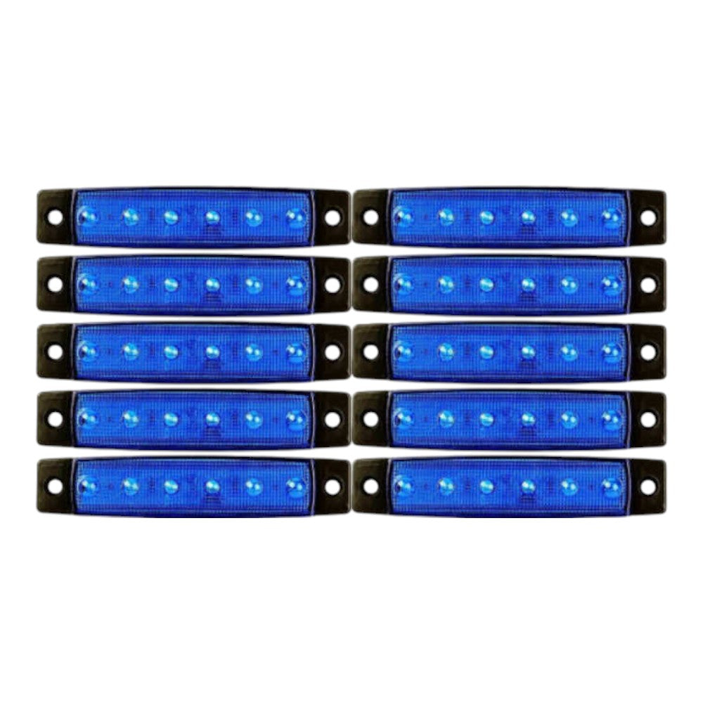 10PCS LED Side Marker Lights – Blue – To Fit Trailers, Trucks, ATVs, RVs