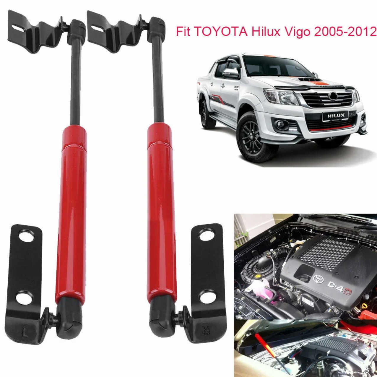 Bonnet Gas Struts To Fit Toyota Hilux Vigo 2005–2012 5