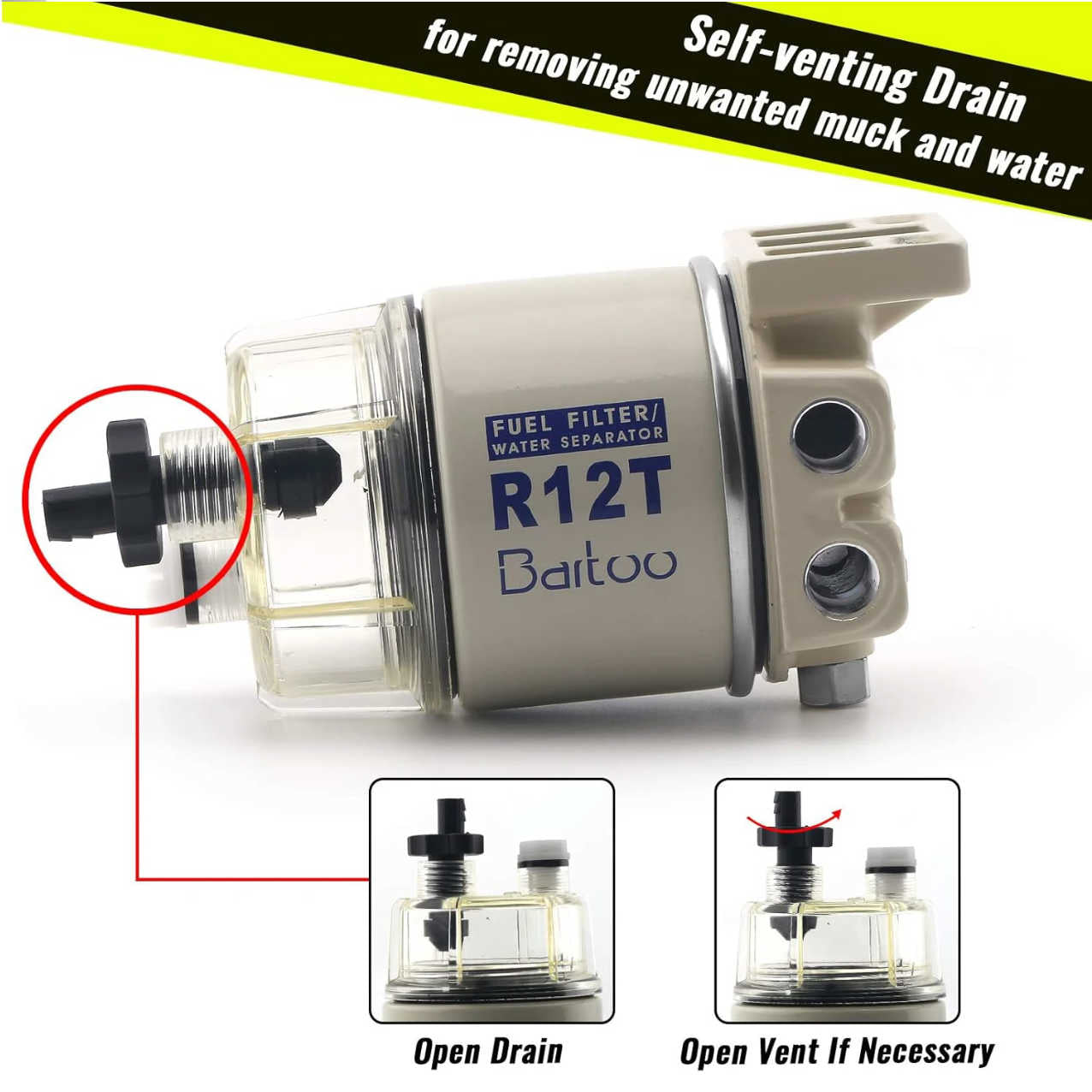 R12T Fuel Water Separator Kit – 10 Micron Filter – Diesel & Petrol Applications 6