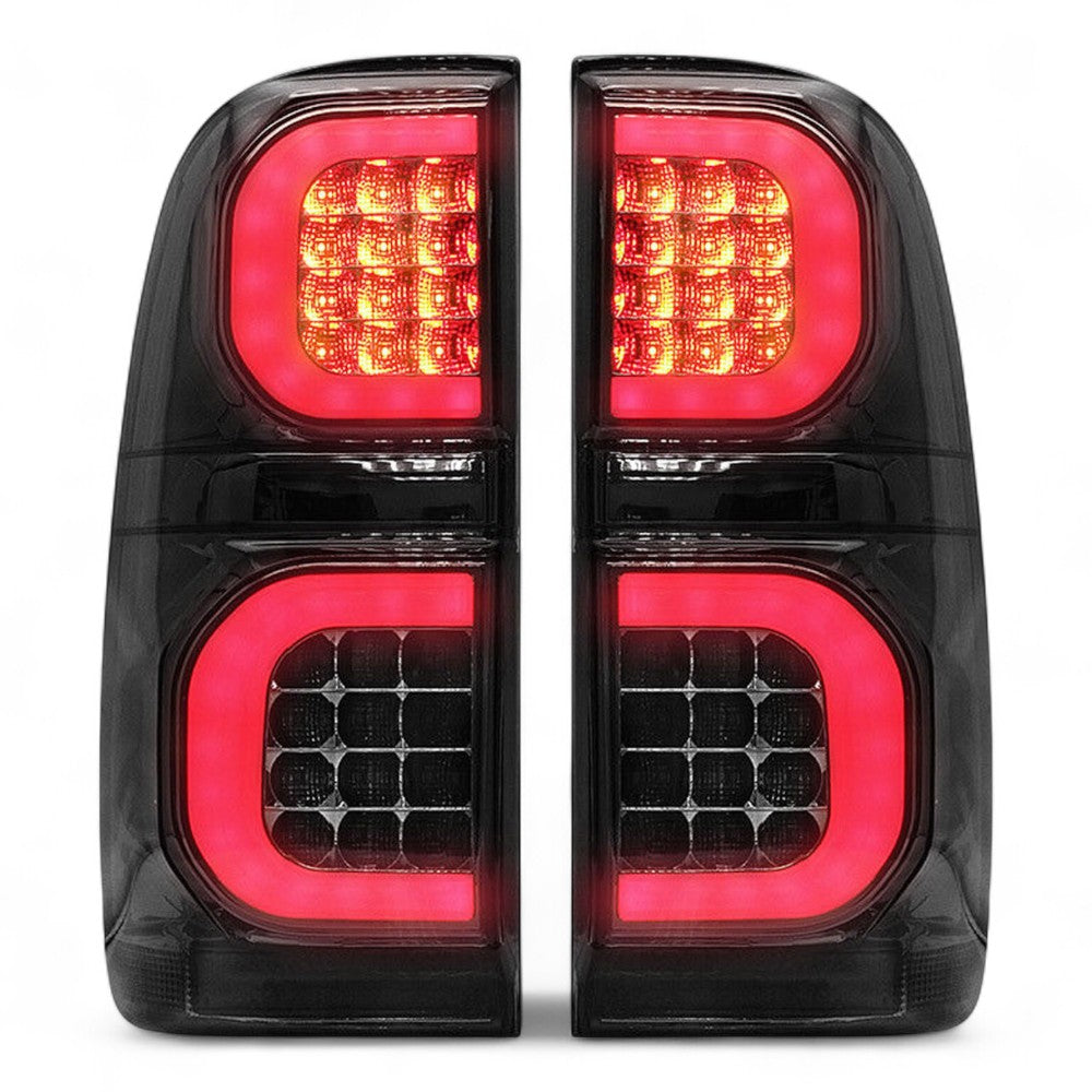Tail Light Pair for Toyota Hilux 2005–2014 | Smoked Inner Look | Modified Rear Lamp Set - Partzo
