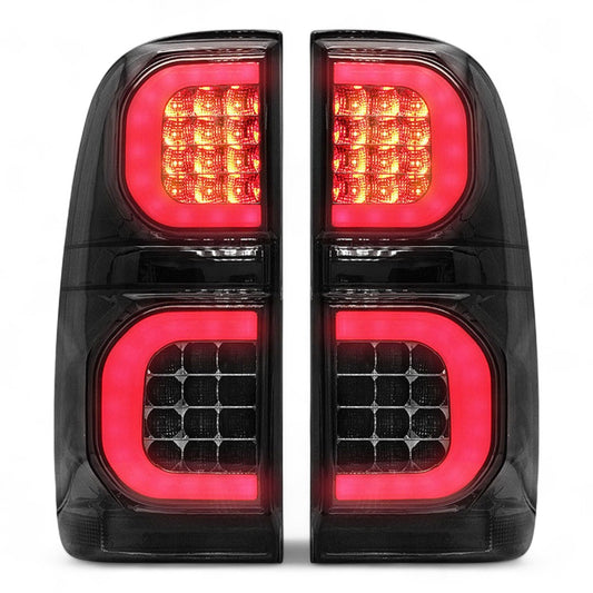 Tail Light Pair for Toyota Hilux 2005–2014 | Smoked Inner Look | Modified Rear Lamp Set - Partzo