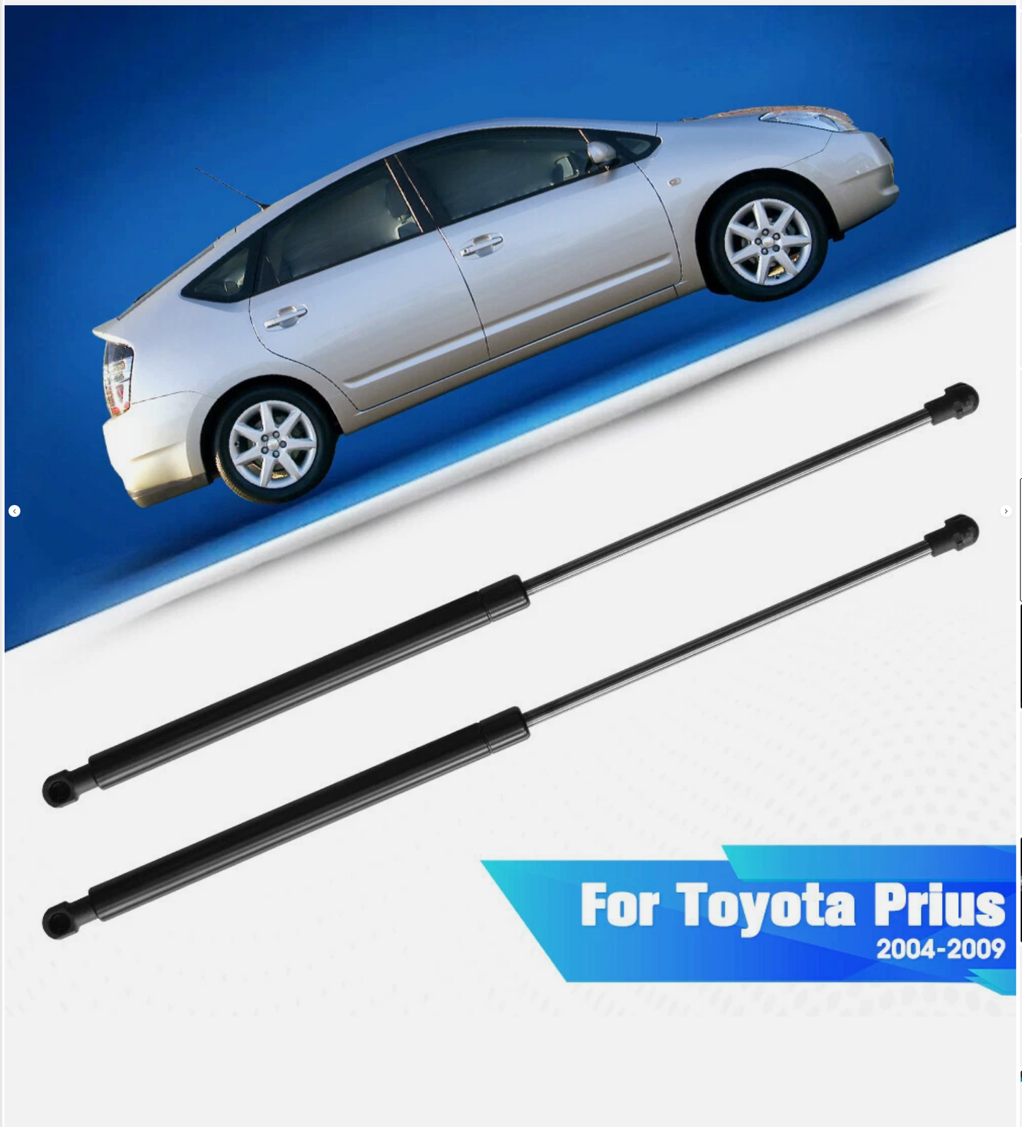 Tailgate Gas Struts for Toyota Prius 2003–2009 – Rear Boot Lift Support Pair - Partzo