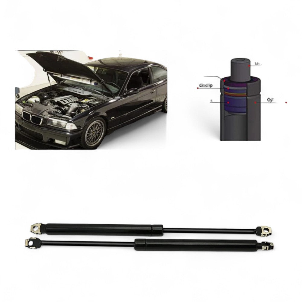 Bonnet Gas Struts for BMW E36 318i 325i 328i M3 (Pair) - Partzo