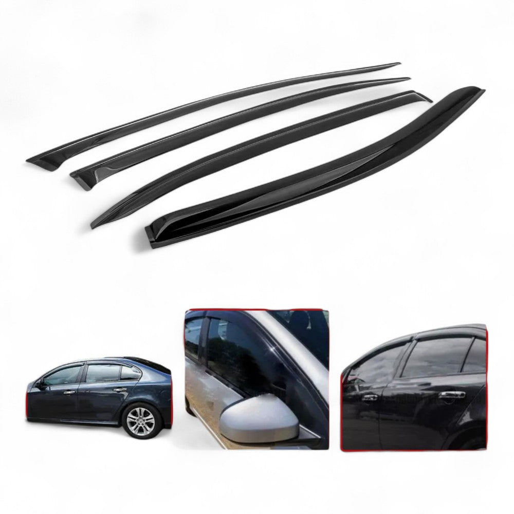 To Fit Holden Commodore Sedan Window Visors 2006–2018 – 4-Piece Weather Shield Set - Partzo