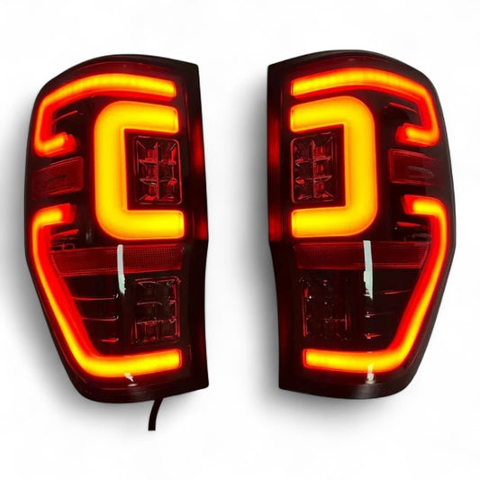 To Fit Ford Ranger Tail Light – Smoked LED Type – Complete Set with Bulbs – 2011 to 2021 - Partzo