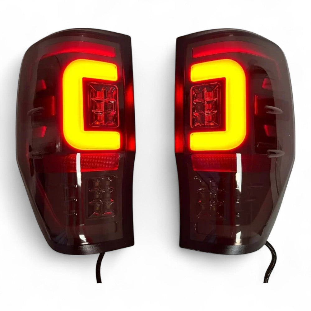 To Fit Ford Ranger Tail Light – Smoked LED Type – Complete Set with Bulbs – 2011 to 2021 - Partzo