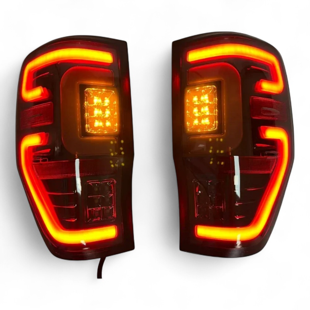 To Fit Ford Ranger Tail Light – Smoked LED Type – Complete Set with Bulbs – 2011 to 2021 - Partzo
