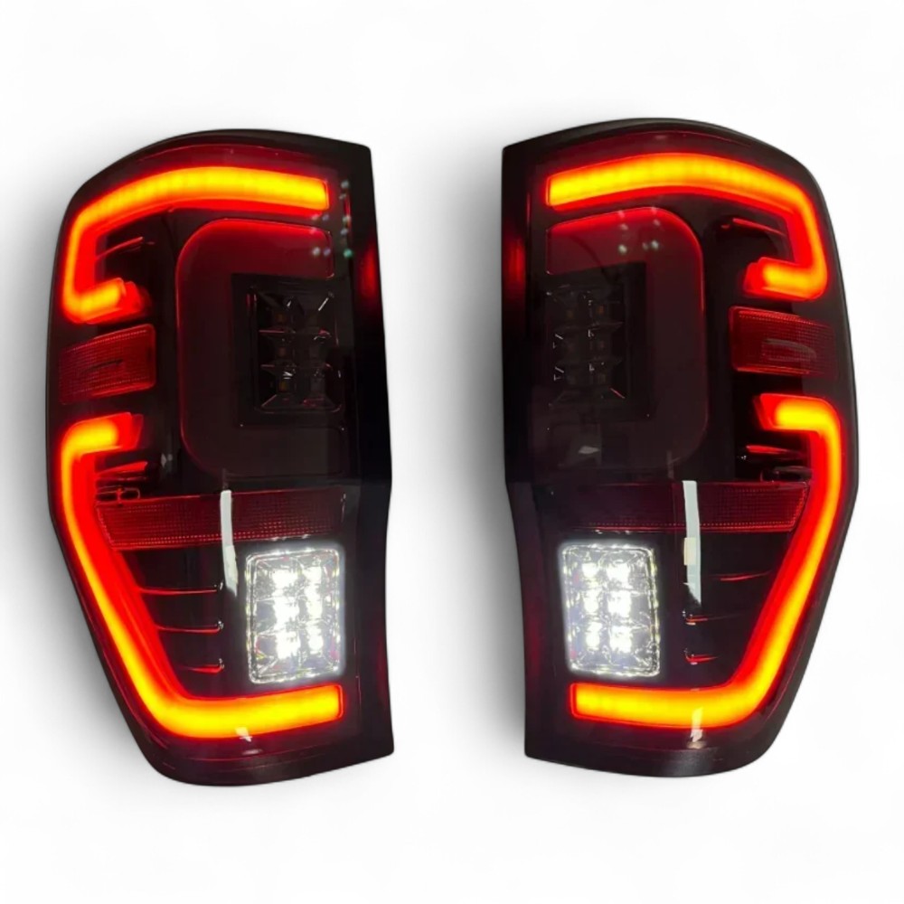 To Fit Ford Ranger Tail Light – Smoked LED Type – Complete Set with Bulbs – 2011 to 2021 - Partzo