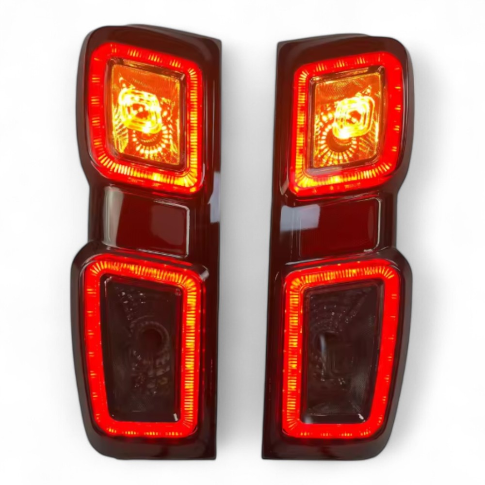 Smoked Tail Light Pair – To Fit Isuzu D-MAX 2020–2025 – Complete with Looms and Bulbs - Partzo