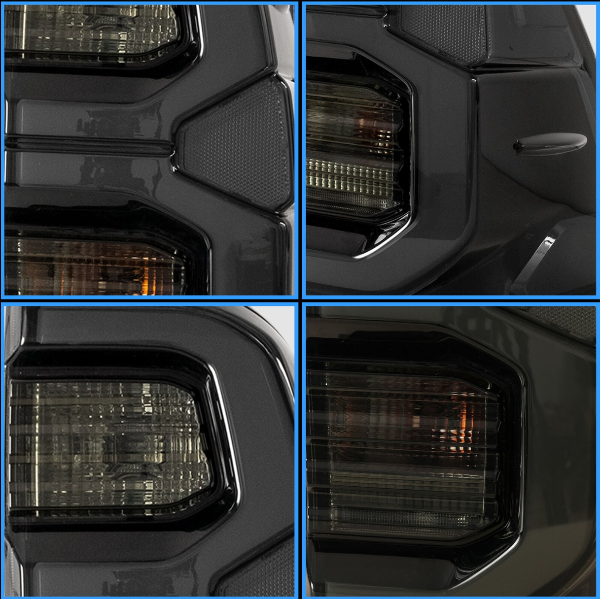 Smoked Tail Light Pair – To Fit Toyota Hilux 2015–2025 – LED Style Rear Lamps with Wiring Looms - Partzo