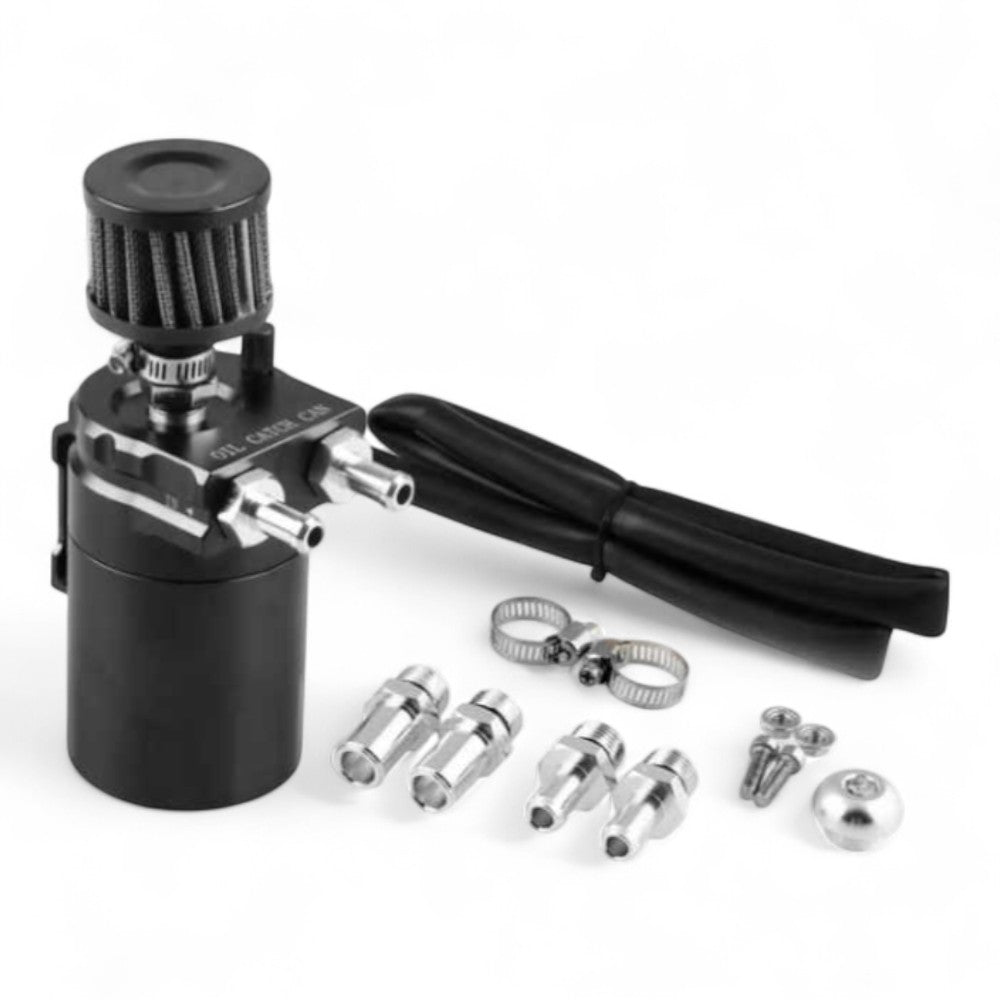 Universal Aluminum Alloy Oil Catch Can with Breather Filter