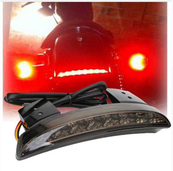 To Fit Harley Davidson Rear Fender Edge LED Tail Light – Smoke Lens – Stop, Tail & Brake