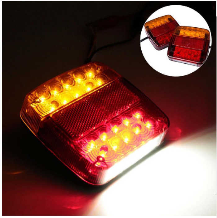 12V Trailer Lights - LED Truck Lights with Number Plate Light
