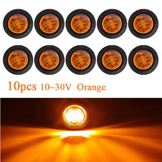10 PCS Trailer Lights - Truck Lights - Side Marker Lights - 5 Colors Available