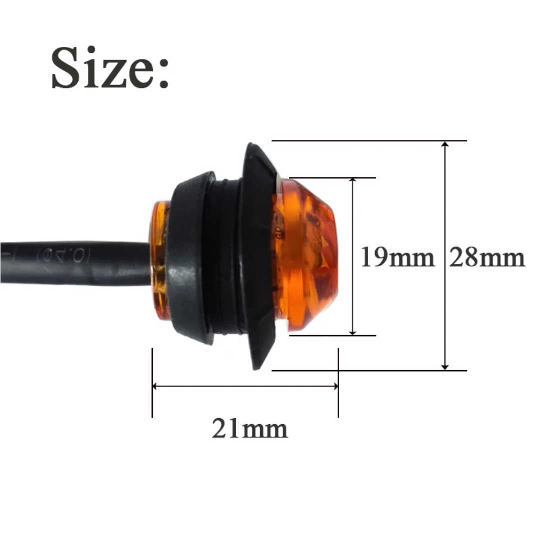 10 PCS Trailer Lights - Truck Lights - Side Marker Lights - 5 Colors Available