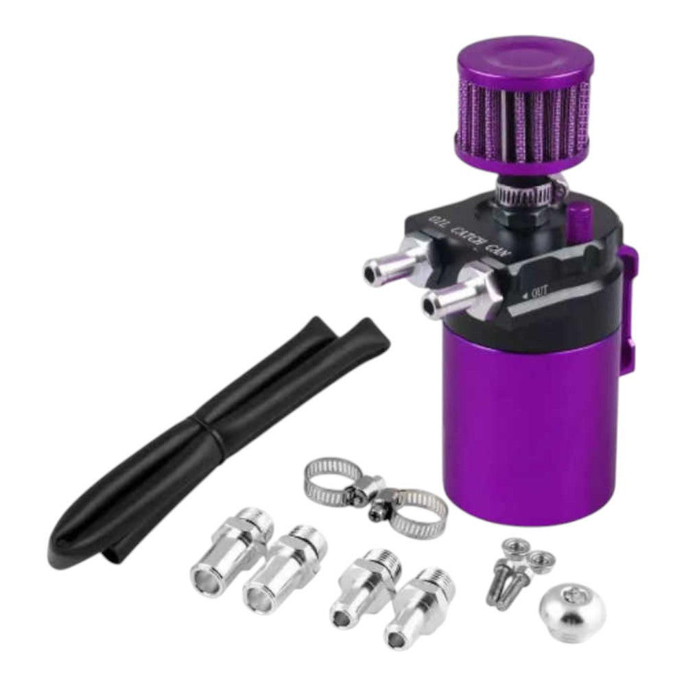 Universal Aluminum Alloy Oil Catch Can with Breather Filter