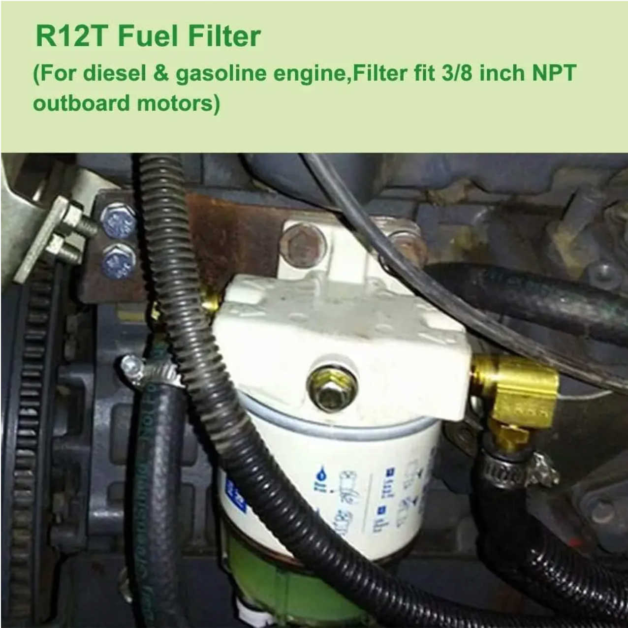 R12T Fuel Water Separator Kit – 10 Micron Filter – Diesel & Petrol Applications