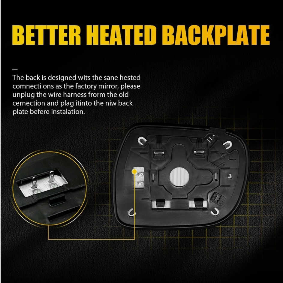 Right RH Heated Mirror Glass for Toyota Hilux 2005-2015 | 87931-0K070