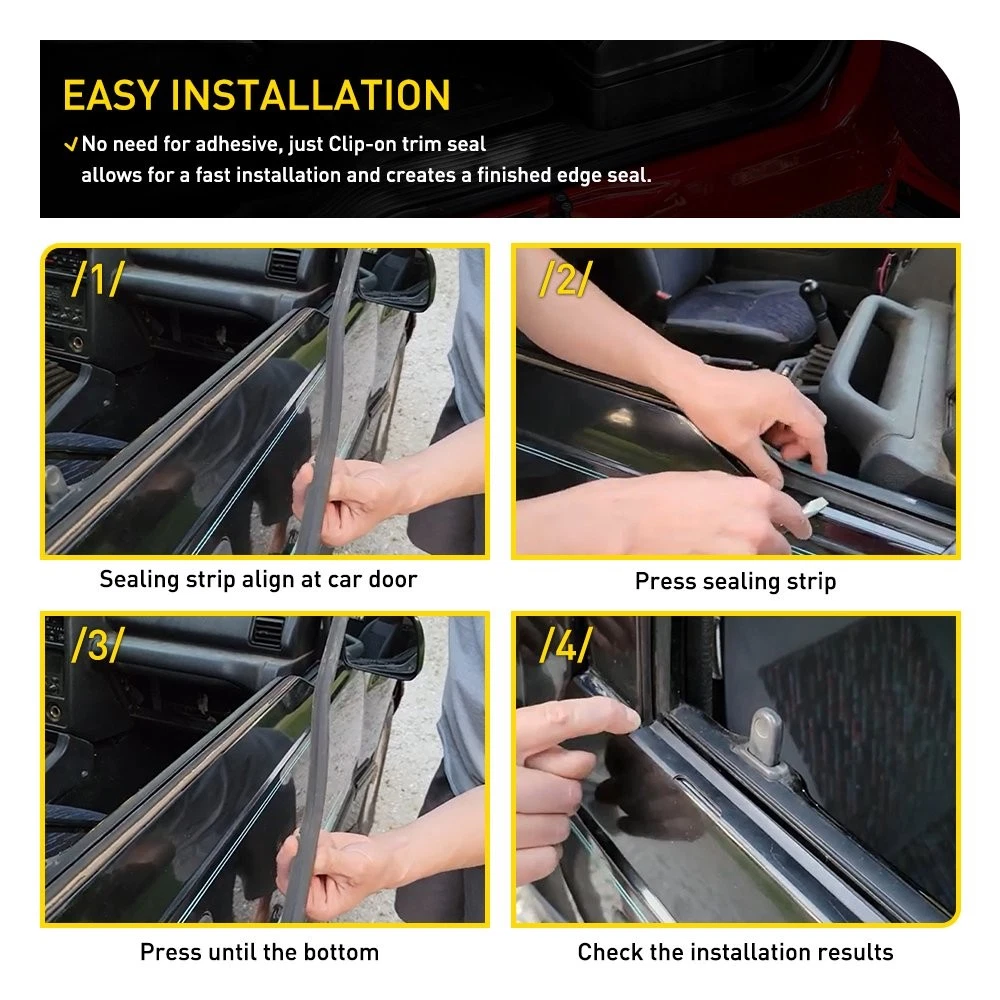 Front Window Seals Weatherstrip Set for Toyota Hiace Commuter 2005-2018 | 68161-26040 68162-26040