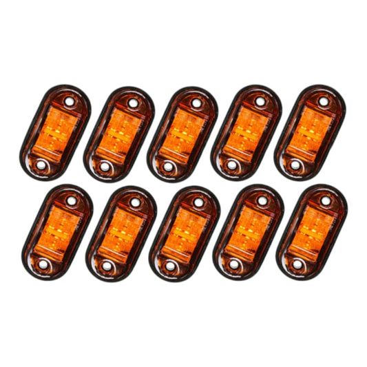 10PCS LED Side Marker Lights – Amber – To Fit Trucks, Trailers, Caravans – 12V / 24V 1