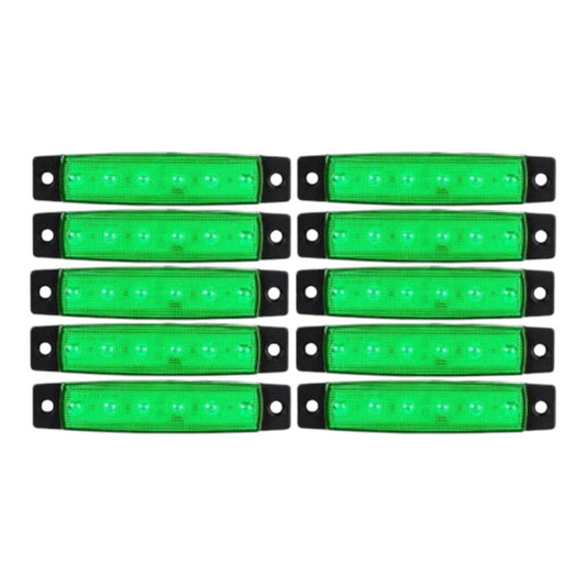 10PCS LED Side Marker Lights – Green – To Fit Trailers, Trucks, ATVs, RVs