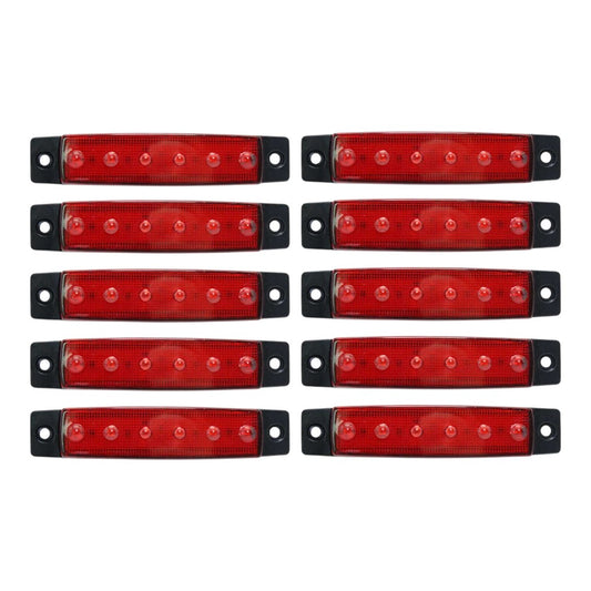10PCS LED Side Marker Lights – Red – To Fit Trailers, Trucks, ATVs, RVs