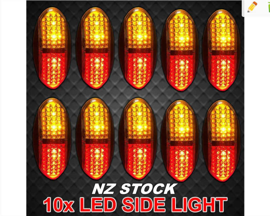 10PCS LED Side Marker Lights – To Fit Trucks, Trailers, Caravans  1