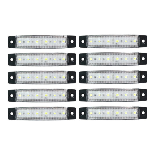 10PCS LED Side Marker Lights – White – To Fit Trailers, Trucks, ATVs, RVs