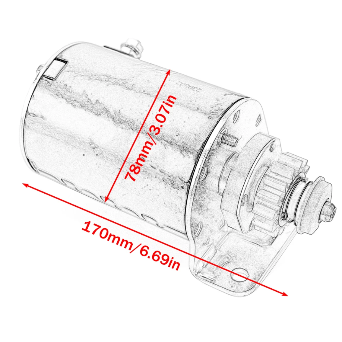 14 Tooth Starter Motor for Briggs & Stratton Engines 593934 / 693551 – Fits John Deere, Toro, Cub Cadet 6