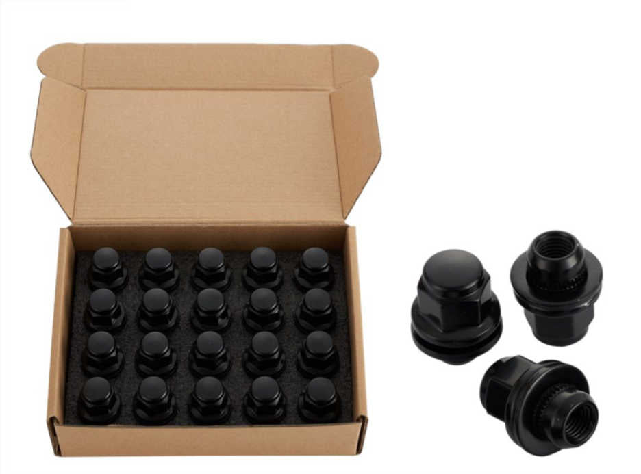 20 PCS M12 x 1.5 Black Wheel Nuts To Fit Toyota, Lexus, Mitsubishi