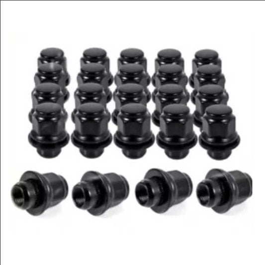 20 PCS M12 x 1.5 Black Wheel Nuts To Fit Toyota, Lexus, Mitsubishi 1