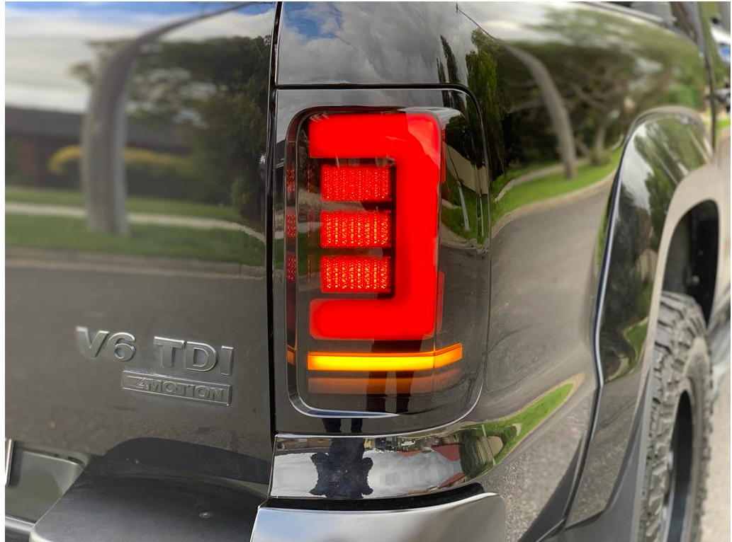 To Fit Pair Volkswagen Amarok LED Tail Light Set (Smoked) 2008–2022 – Complete LED Setup - Partzo