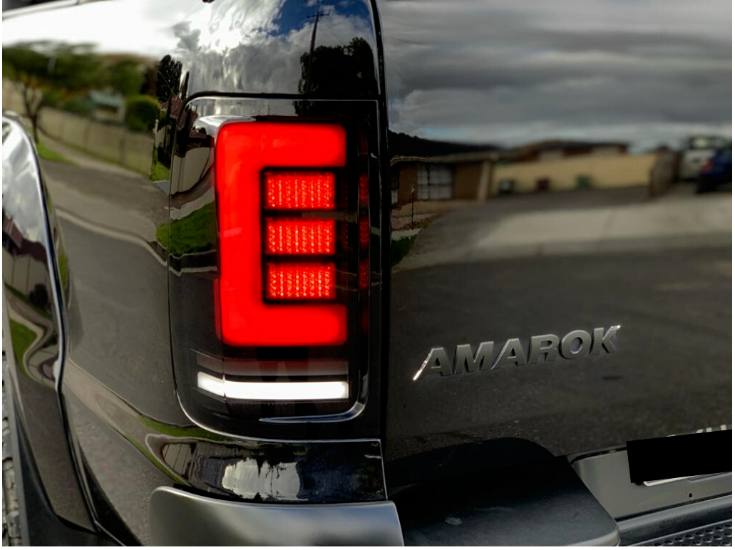 To Fit Pair Volkswagen Amarok LED Tail Light Set (Smoked) 2008–2022 – Complete LED Setup - Partzo