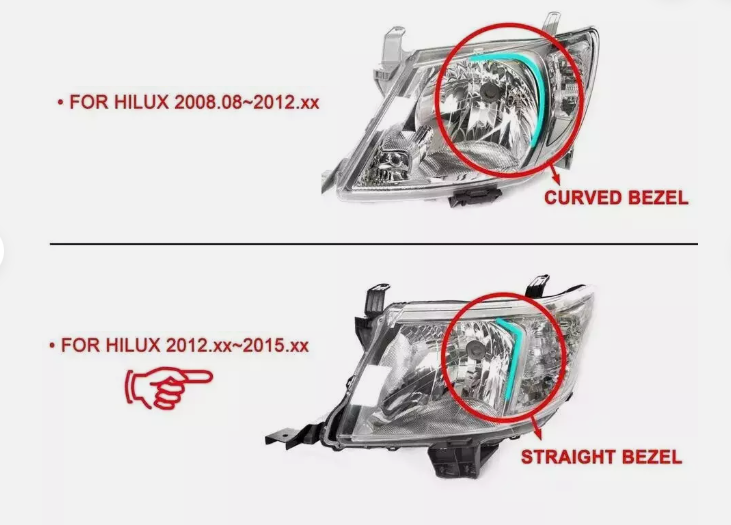 To Fit LH Headlight – Toyota Hilux 2011–2015