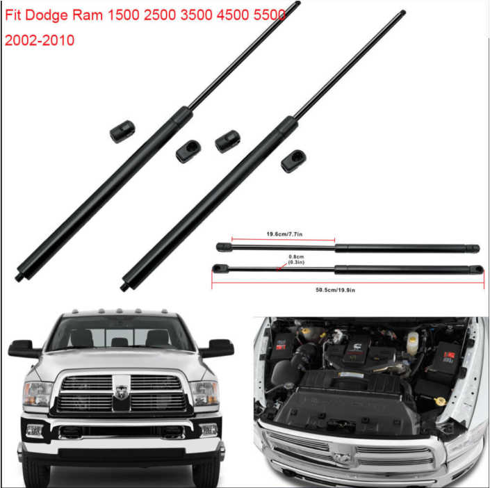 Bonnet Gas Struts To Fit Dodge Ram 4500 2500 1500 (2002–2010) 3