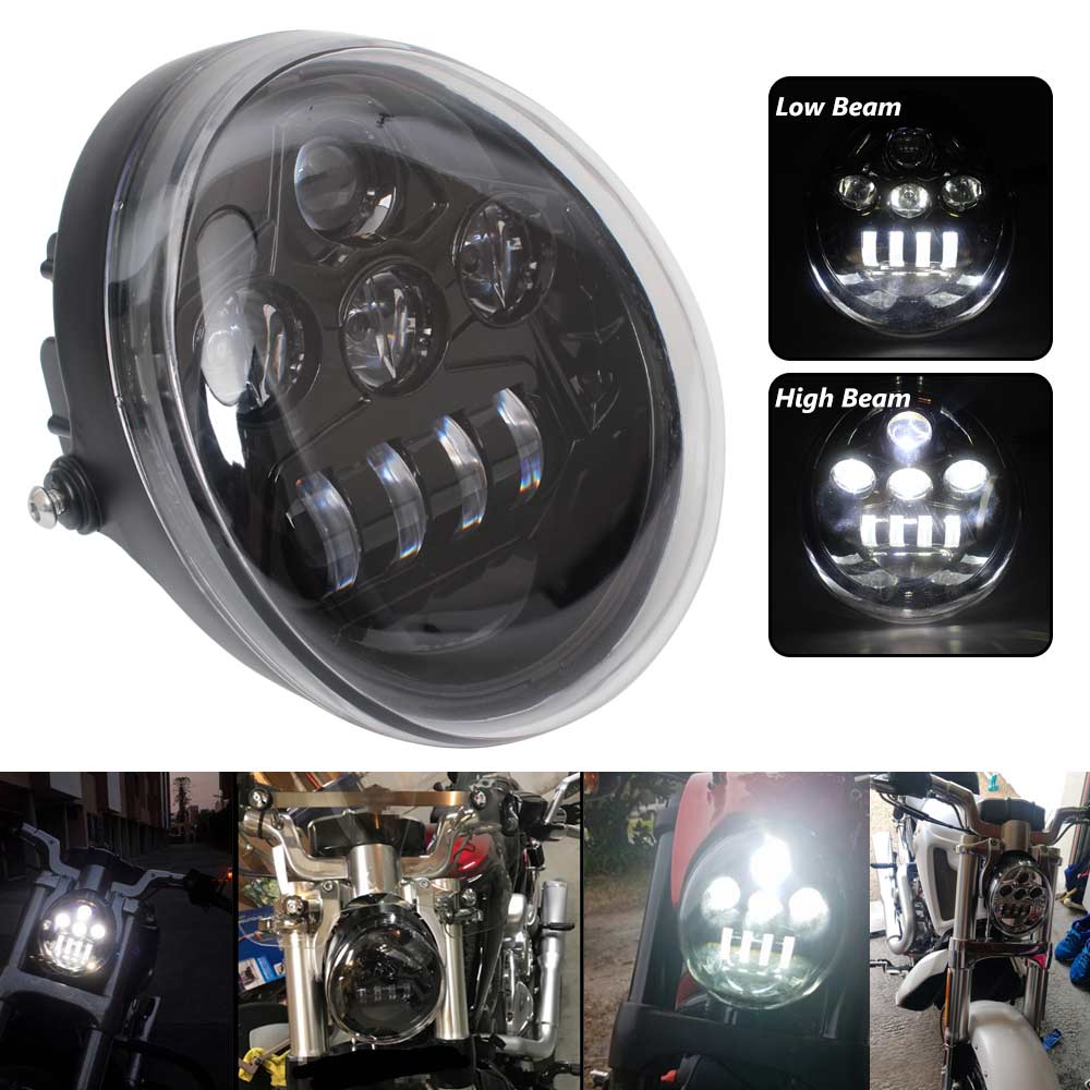 LED Headlight for Harley V-Rod Muscle Night Rod Special VRSCDX VRSC | Black