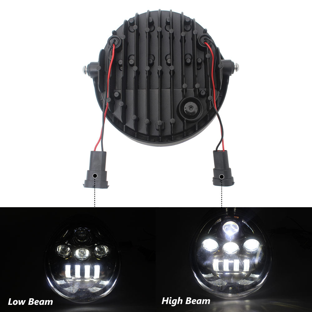 LED Headlight for Harley V-Rod Muscle Night Rod Special VRSCDX VRSC | Black
