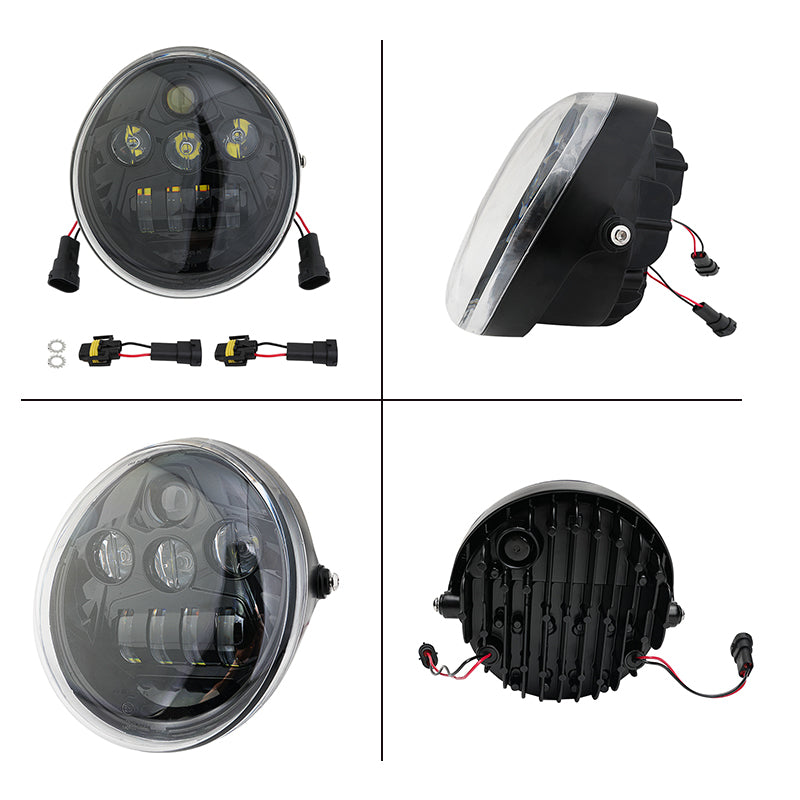 LED Headlight for Harley V-Rod Muscle Night Rod Special VRSCDX VRSC | Black