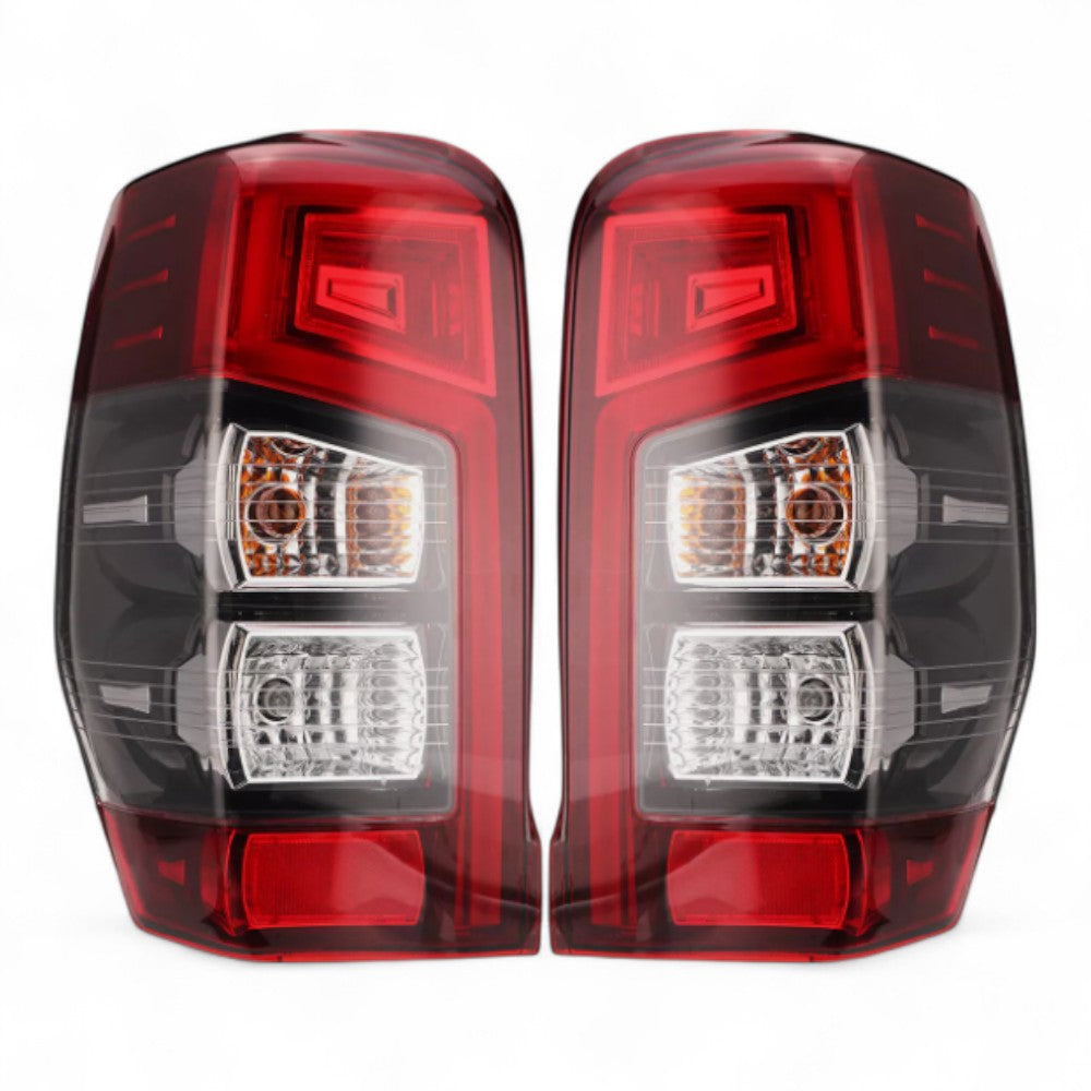 LH + RH tail lights with bulbs and looms – Triton