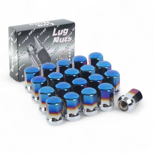 M12 x 1.5 Burnt Titanium Rainbow Wheel Nuts To Fit Toyota / Honda / Mazda / Mitsubishi
