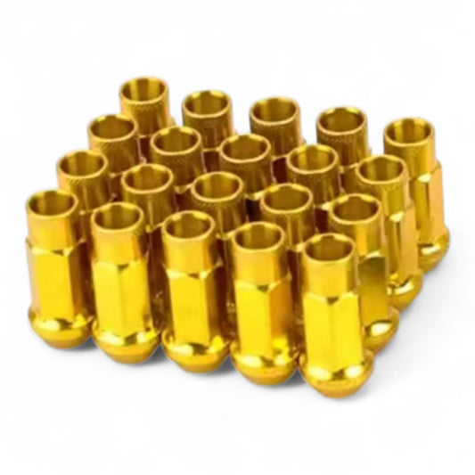 M12x1.25 Gold Wheel Nuts To Fit Nissan / Subaru / Suzuki