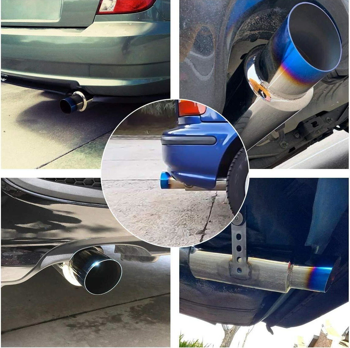 Muffler Exhaust 2.5" to 4" / 2" to 3" Burnt Tip 3