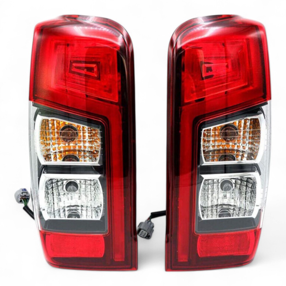 Tail Light Pair for Mitsubishi L200 Triton 2019–On | LH + RH | Low Spec | With Bulbs & Looms | Aftermarket Replacement Set - Partzo