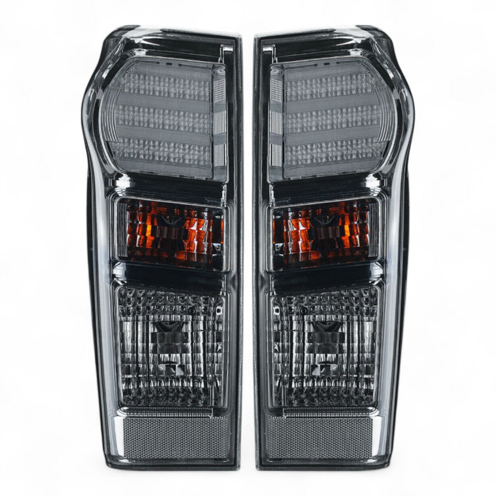Smoked tail light set for Isuzu D-MAX 2014–2019 with LED strip