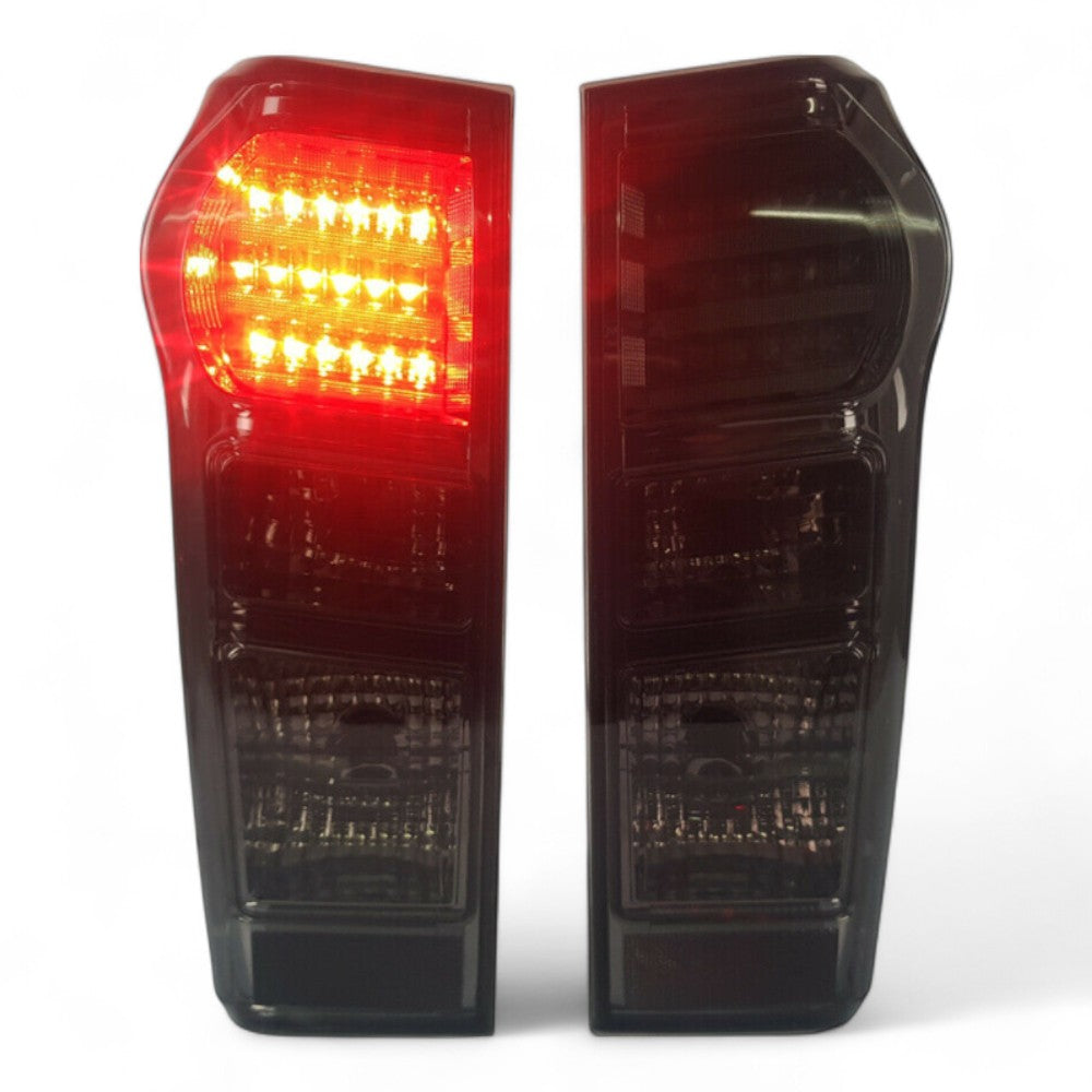 Smoked tail light set for Isuzu D-MAX 2014–2019 with LED strip 1