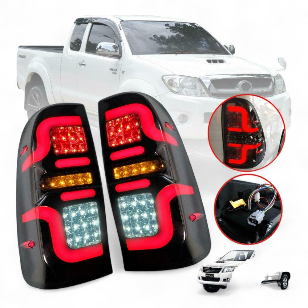 Tail Light Pair for Toyota Hilux 2005–2014 | Street Edition | Custom Rear Lighting Set - Partzo