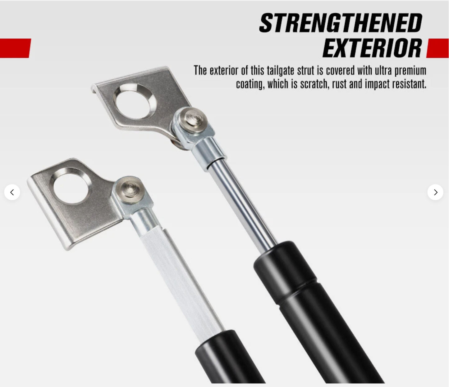 Tailgate Gas Struts Pair for Ford Ranger & Mazda BT50 2012–2022 – Slow Down & Easy Up Kit - Partzo
